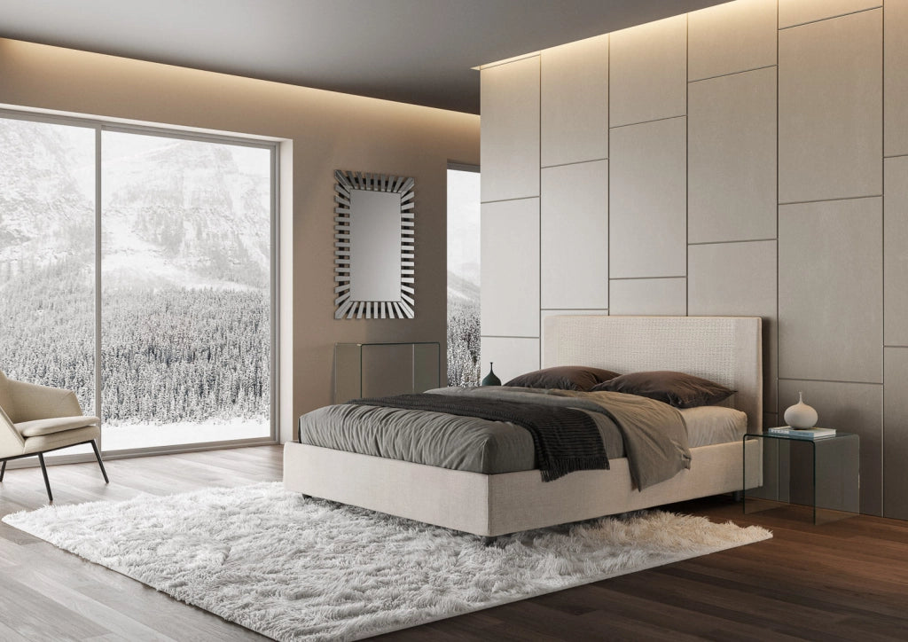 Letto Matrimoniale 160x200 cm con Rete e Contenitore Rosal Norris 01 Labirinto 1