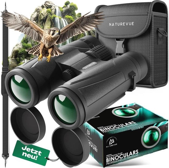 Binocolo 10x42 - Ottica HD per Osservazione degli Uccelli, Viaggi e Attività all'Aperto - Idrorepellente, Resistente ai Colpi e Compatibile con Occhiali da Sole