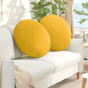 Cuscini per Seduta 2 pcs Giallo Chiaro Ø60 x 21 cm