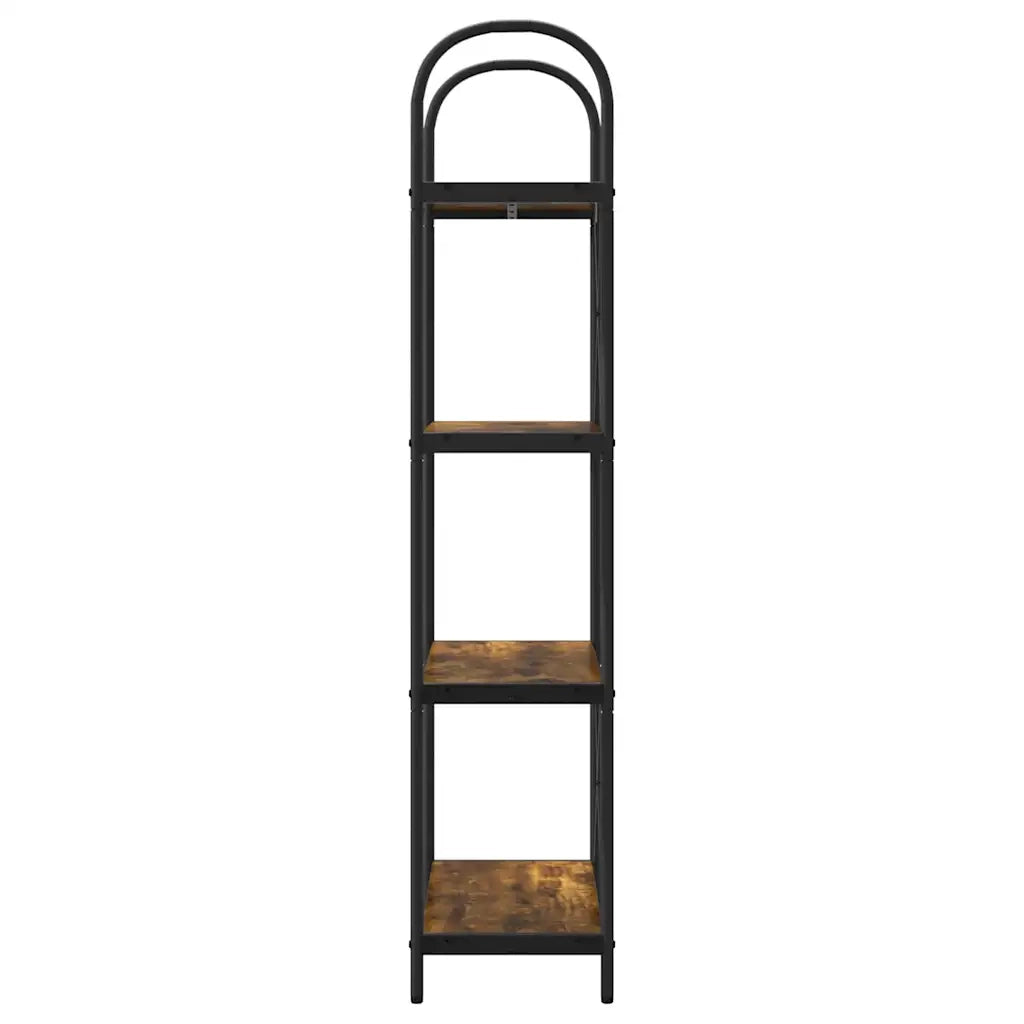 Libreria-Scaffale per Libri-Mobile di Stoccaggio Rovere fum¨¦ 60 x 30 x 146 cm Legno multistrato 360950