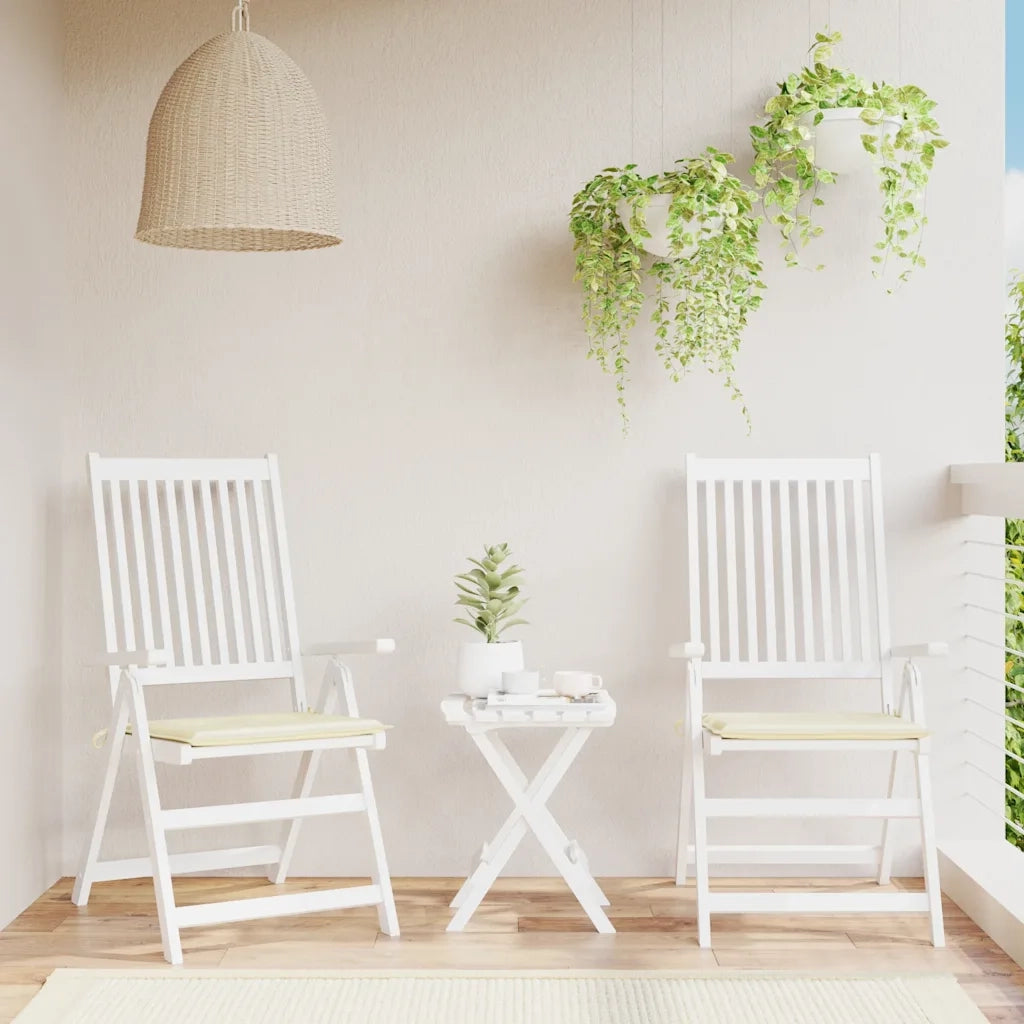 Cuscini per Sedia 2 pz Crema 40x40x4 cm in Tessuto Oxford 314006