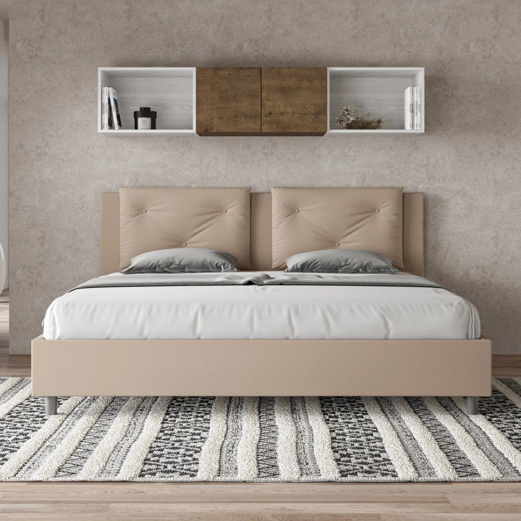 Letto Matrimoniale Extra Large 200x210 cm Senza Rete Appia Tortora
