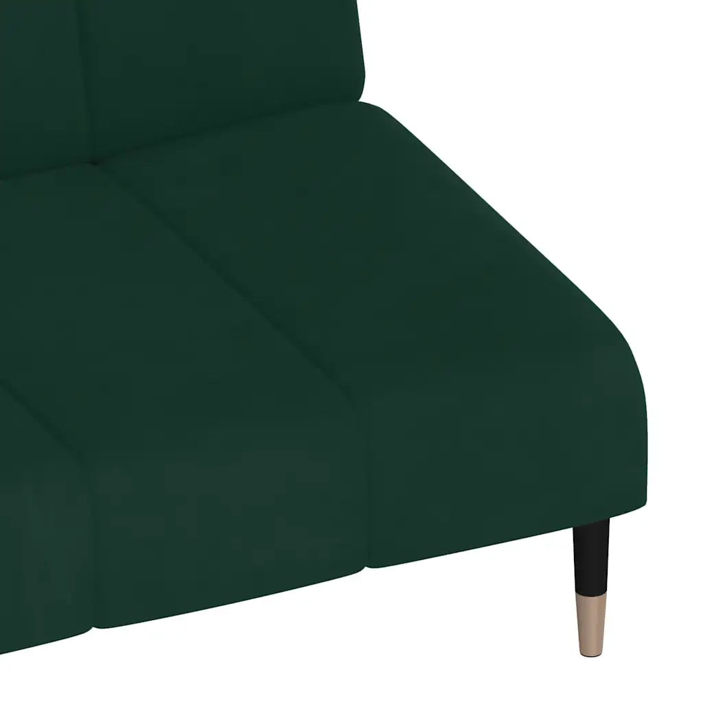 Divano letto | Sof¨¤ letto | Letto singolo a 2 Posti Verde Scuro in Velluto
