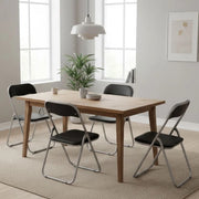 Set di quattro sedie Antenore, colore nero, Misure 43 x 47 x 78 cm