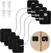 Blocco di sicurezza per frigorifero - 4-Pack - Blocco di sicurezza per frigorifero con chiave - Blocco di sicurezza per frigorifero - Blocco di sicurezza per porte senza foratura con 4 chiavi per armadi - finestre - frigorifero - lavatrice (Nero)