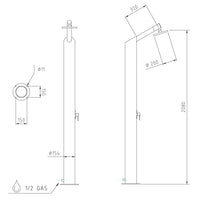 Doccia Solare da Giardino con Miscelatore Ama Luxury Solare Minimal