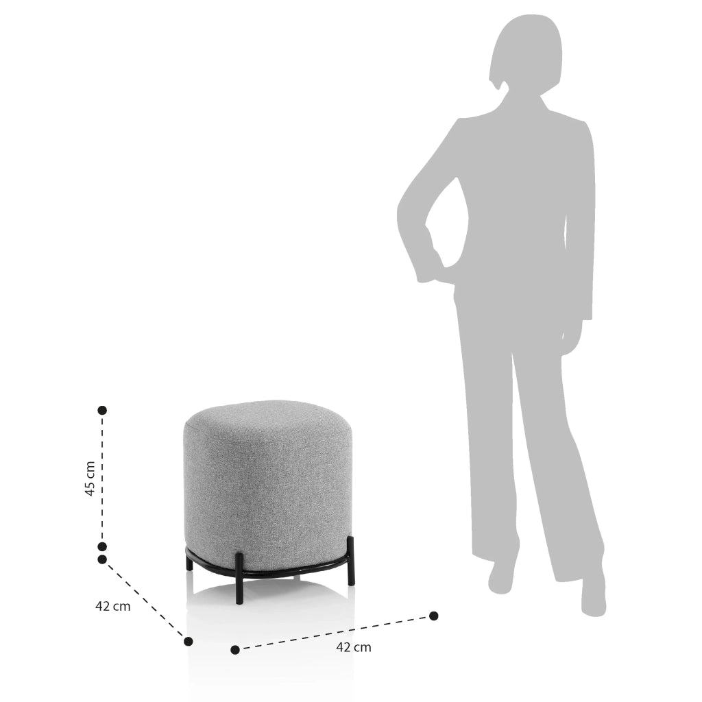 Pouf ELLY grigio chiaro