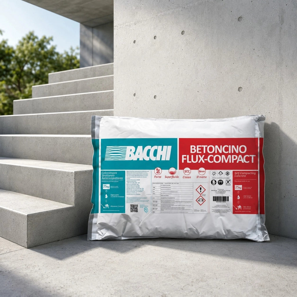 Bacchi betoncino flux-compact betoncino colabile e autocompattante 25 kg