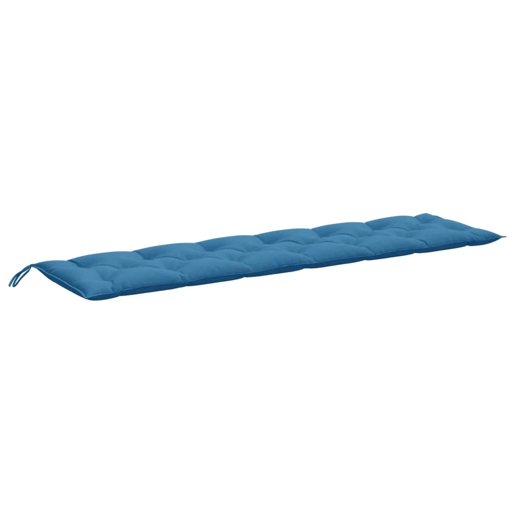 Cuscini Panca Giardino 2 pz-Set di 2 Cuscini per panchina da esterno Blu M¨¦lange 200x50x7 cm Tessuto