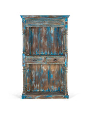 Mensola in legno di mango blu invecchiato 180 cm