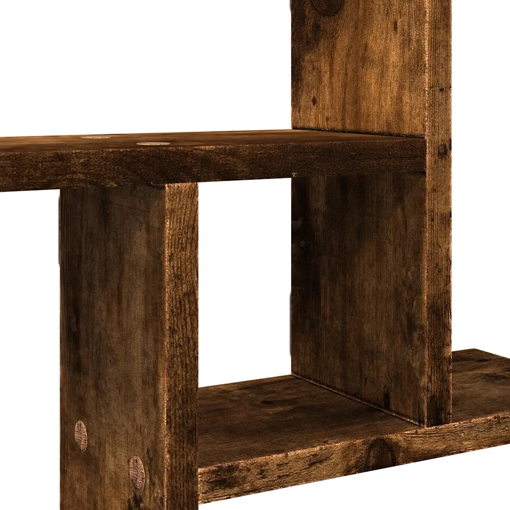 2 pz Mensole da Parete | Scaffali a Parete | Ripiano a parete Rovere Fumo 50x12x50 cm in Truciolato