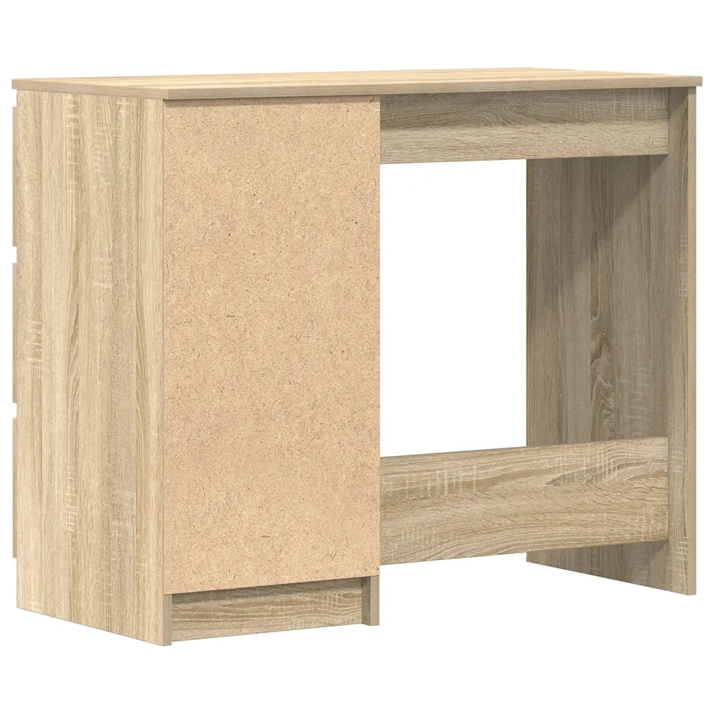 Scrivania-Scrivanie per ufficio e studio-Scrittoio Rovere Sonoma 90x45x76 cm in Legno Multistrato