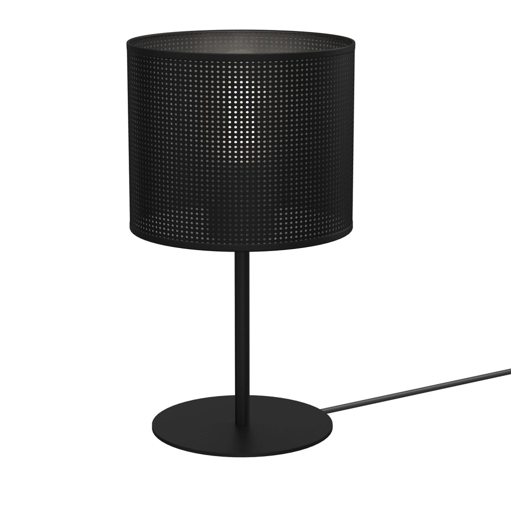 Lampada da tavolo loft nera rete Ø18 E27 15W Luminex