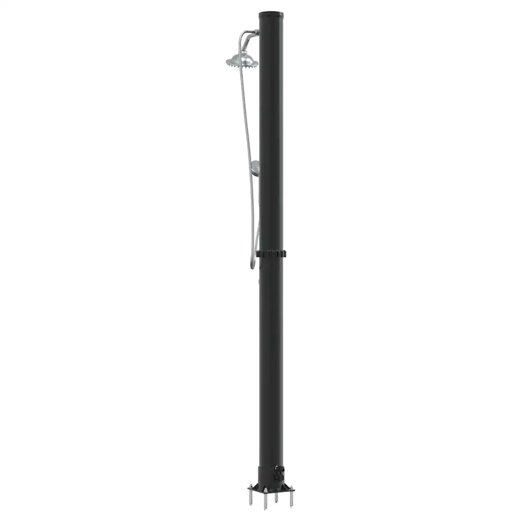 Doccia Solare da Esterno Nero 217 cm PVC e Alluminio 42003413