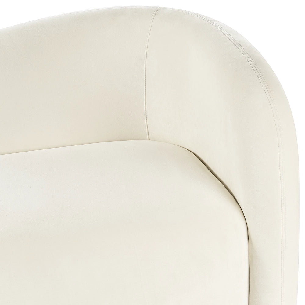 Divano Velluto Bianco 3 Posti Forma Curva Design Contemporaneo Mobili Soggiorno Moderni