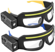Bracciale LED ricaricabile con proiettore, visiera illuminata con USB, adatto per la corsa, il campeggio, la pesca, la bicicletta, la passeggiata, visiera illuminata, 1 pezzo, blu