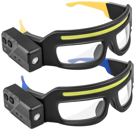Bracciale LED ricaricabile con proiettore, visiera illuminata con USB, adatto per la corsa, il campeggio, la pesca, la bicicletta, la passeggiata, visiera illuminata, 1 pezzo, blu