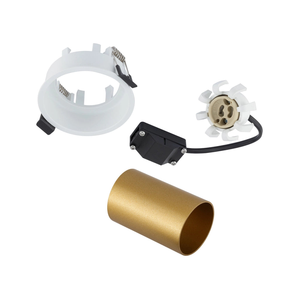 Faretto incasso tondo oro satinato Mono Slide GU10