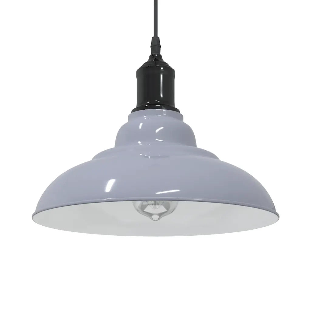 Lampada Sospensione Regolabile E27 Grigio Lucido ?31 cm Metallo CFW6796968