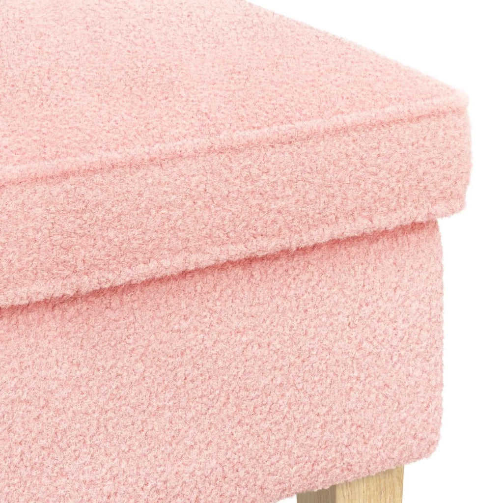 Poggiapiedi Rosa 55 x 35 x 41 cm Bouclé 42030004