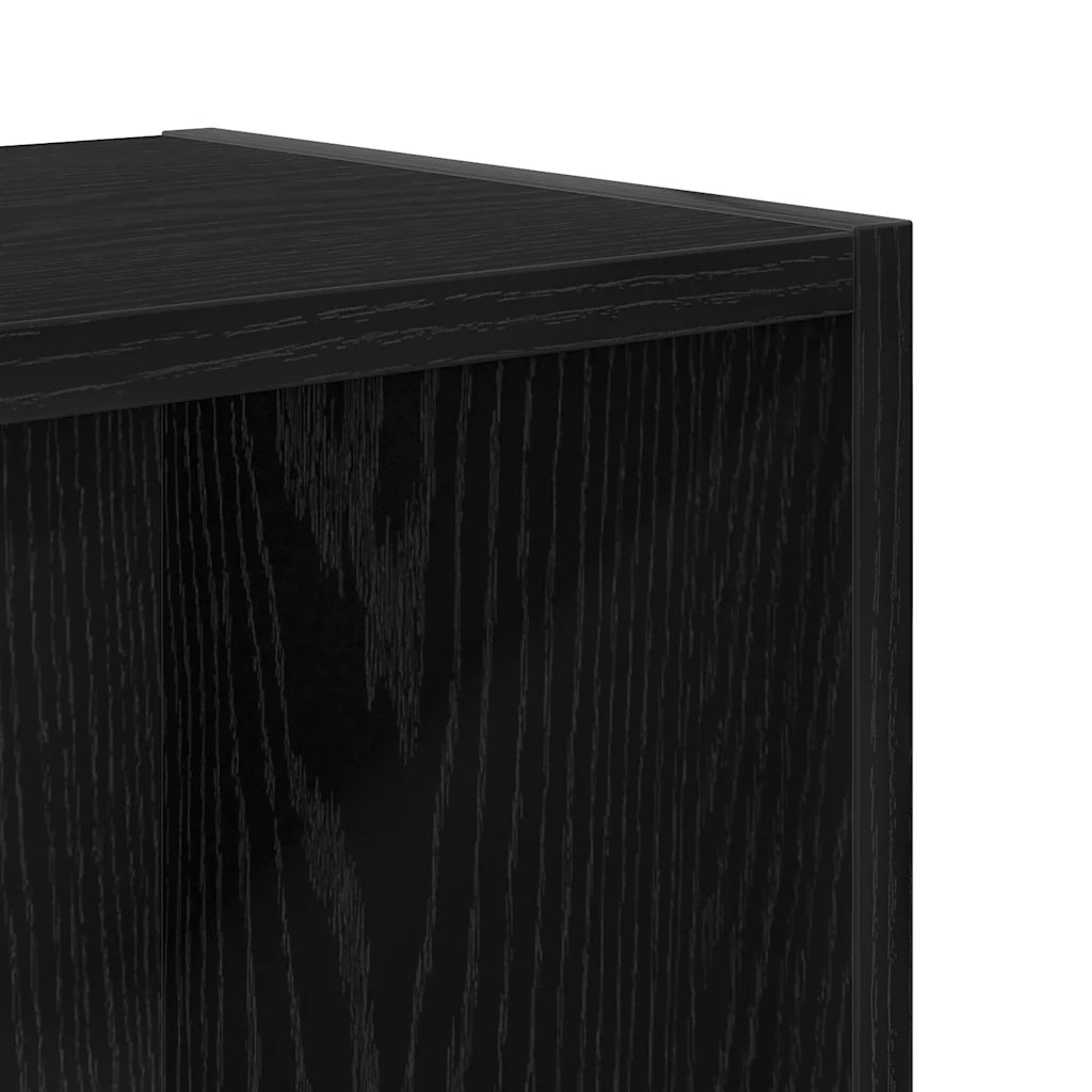Libreria-Scaffale per Libri-Mobile di Stoccaggio Rovere Nero 31x24x52 cm in Legno Multistrato