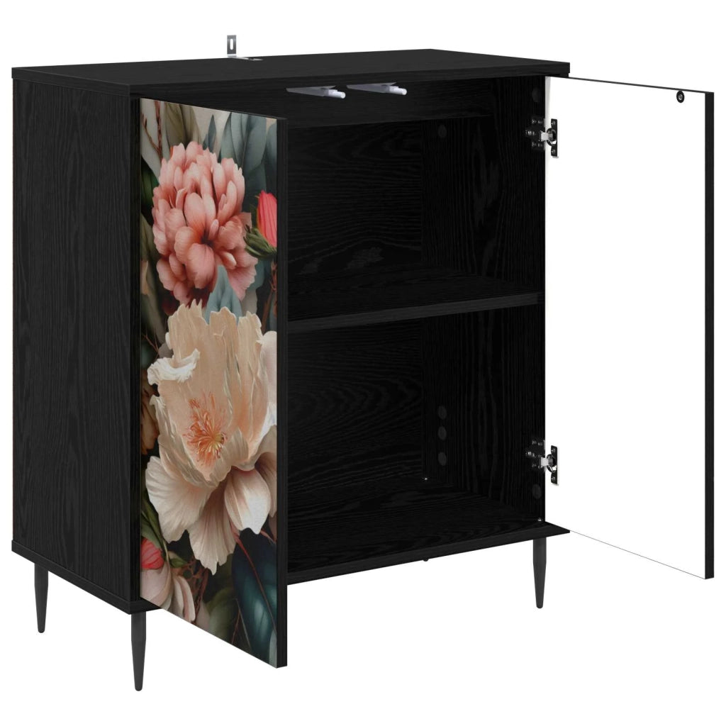 Credenza BORNE Rovere Nero 69 x 33 x 76 cm Legno ingegnerizzato 8006936