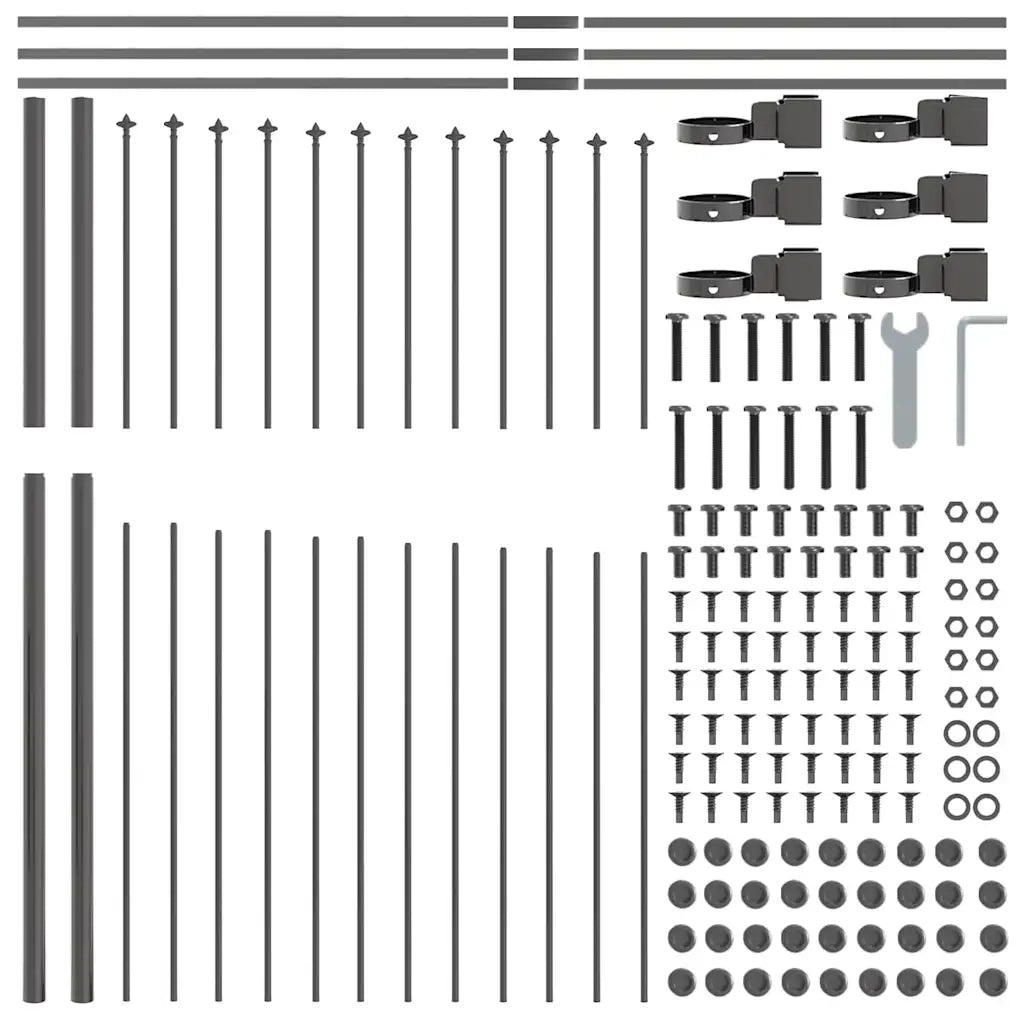 Recinzione per Giardino 7 pcs Grigio 170 x 215 cm