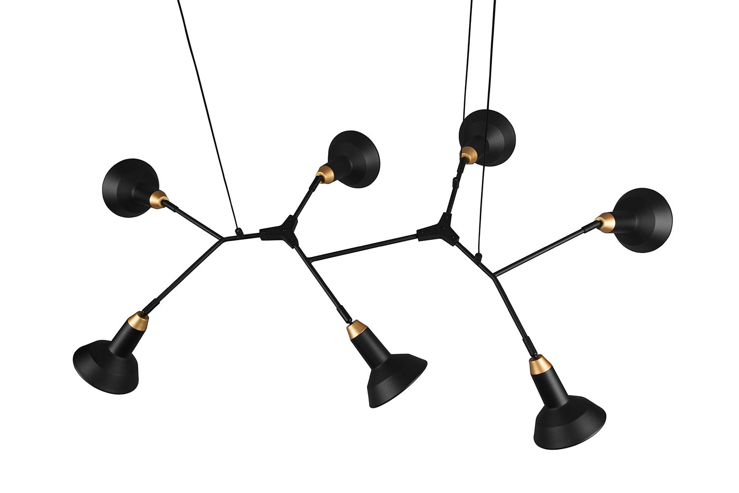 Lampada a Sospensione da Interno Attacco E14 in Metallo Nero Opaco