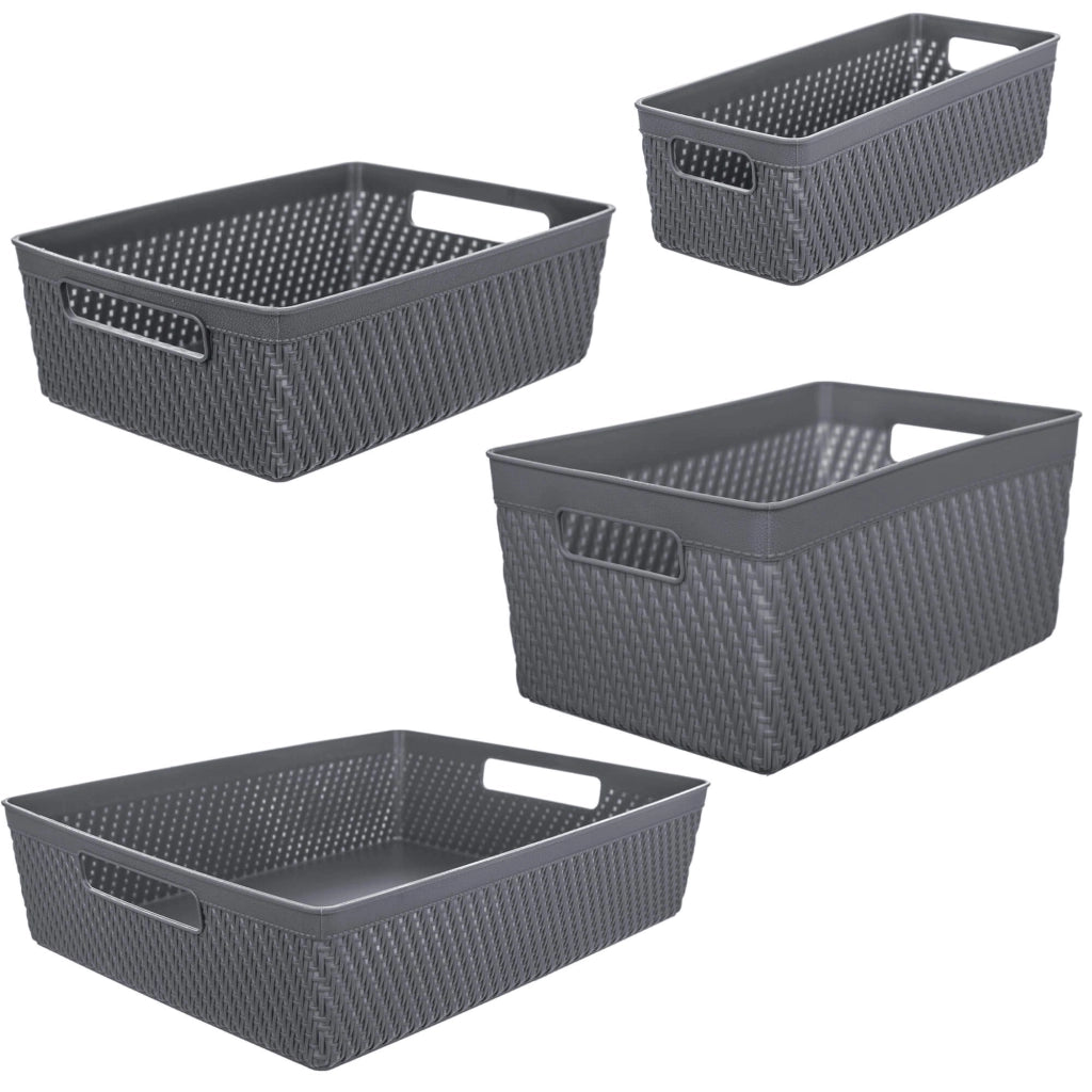 Set di 4 cestini organizer KADAX per riporre oggetti.