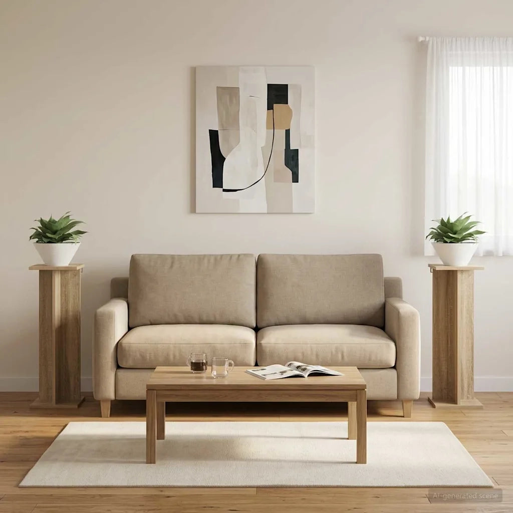 Supporto per piante 2 pcs Rovere Sonoma 25 x 25,5 x 80,5 cm 899647