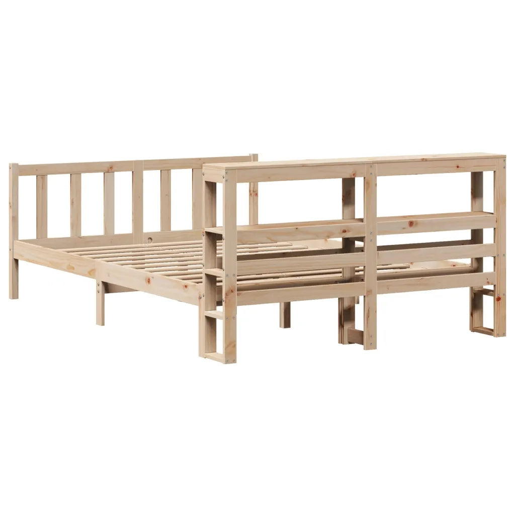 Letto senza Materasso 140x190 cm in Legno Massello di Pino