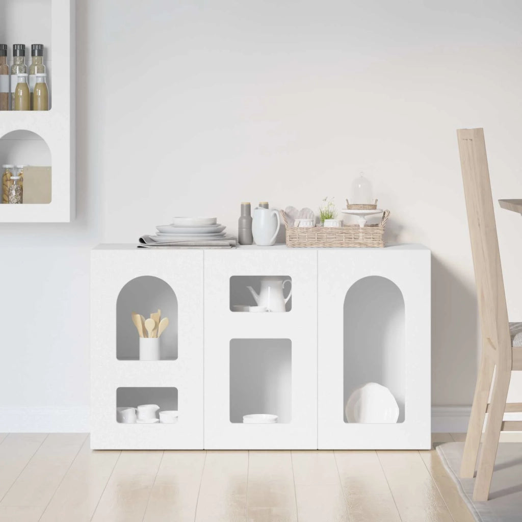 Credenza | Madia | Buffet da pranzo | Armadio da pranzo Bianco 100 x 35 x 59 cm Legno multistrato