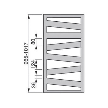 TERMOARREDO ZEHNDER RIBBON H. 1017- Bianco Largh. cm 60- ZEHND- pezzi 1