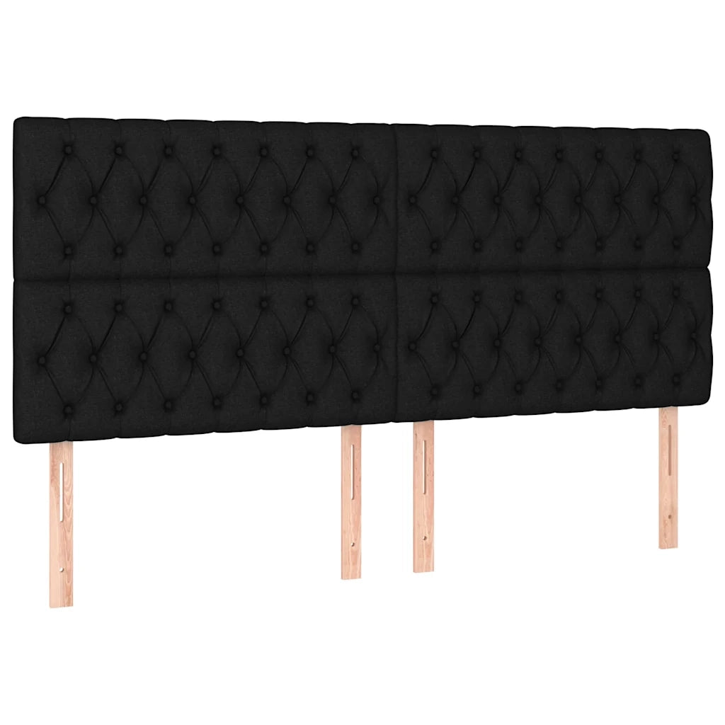 Giroletto senza Materasso-Struttura Letto Nero 180x200 cm in Tessuto 560509