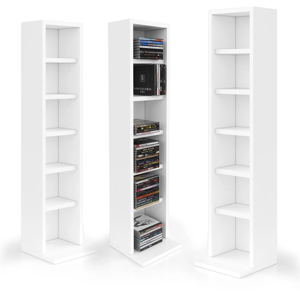 Vicco Scaffale porta cd Bianco 21 x 91.8 cm