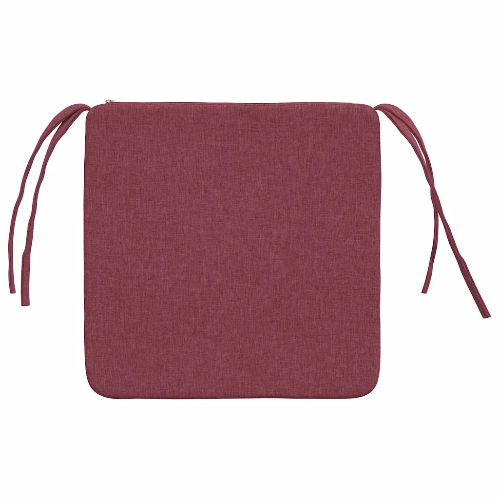 Cuscini per Seduta 4 pcs Rosso Vino 40 x 40 x 3 cm Tessuto 42015192