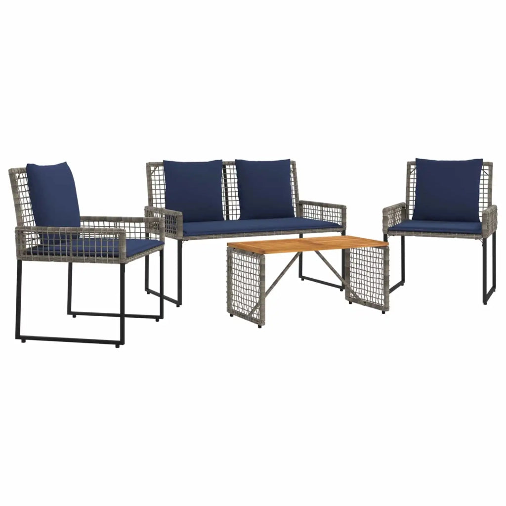 Set di Mobili da esterno | Set Salotto da Giardino con cuscino acciaio