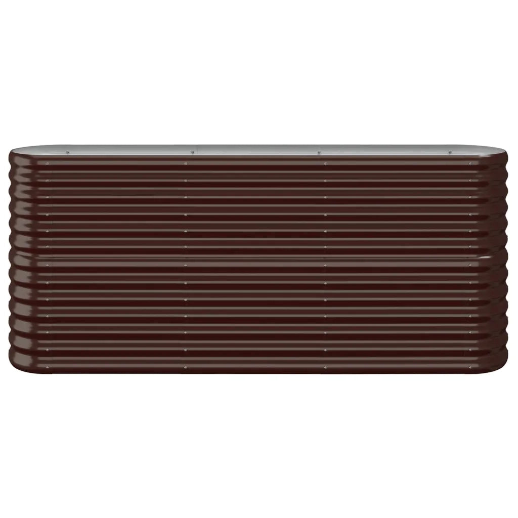 Letto Giardino Acciaio Zincato 152x40x68cm Marrone 318895