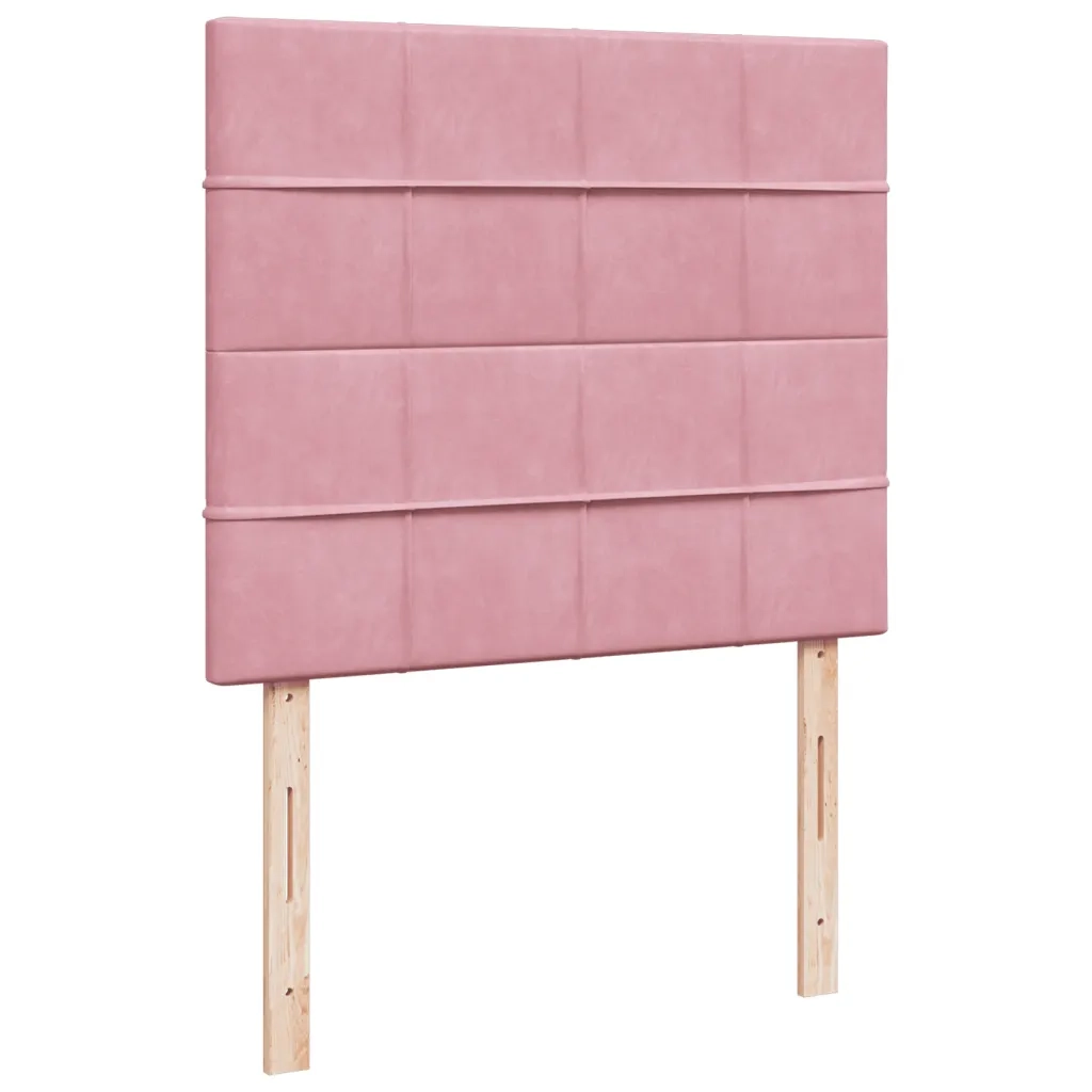 Giroletto a Molle con Materasso Rosa 120x200 cm in Velluto
