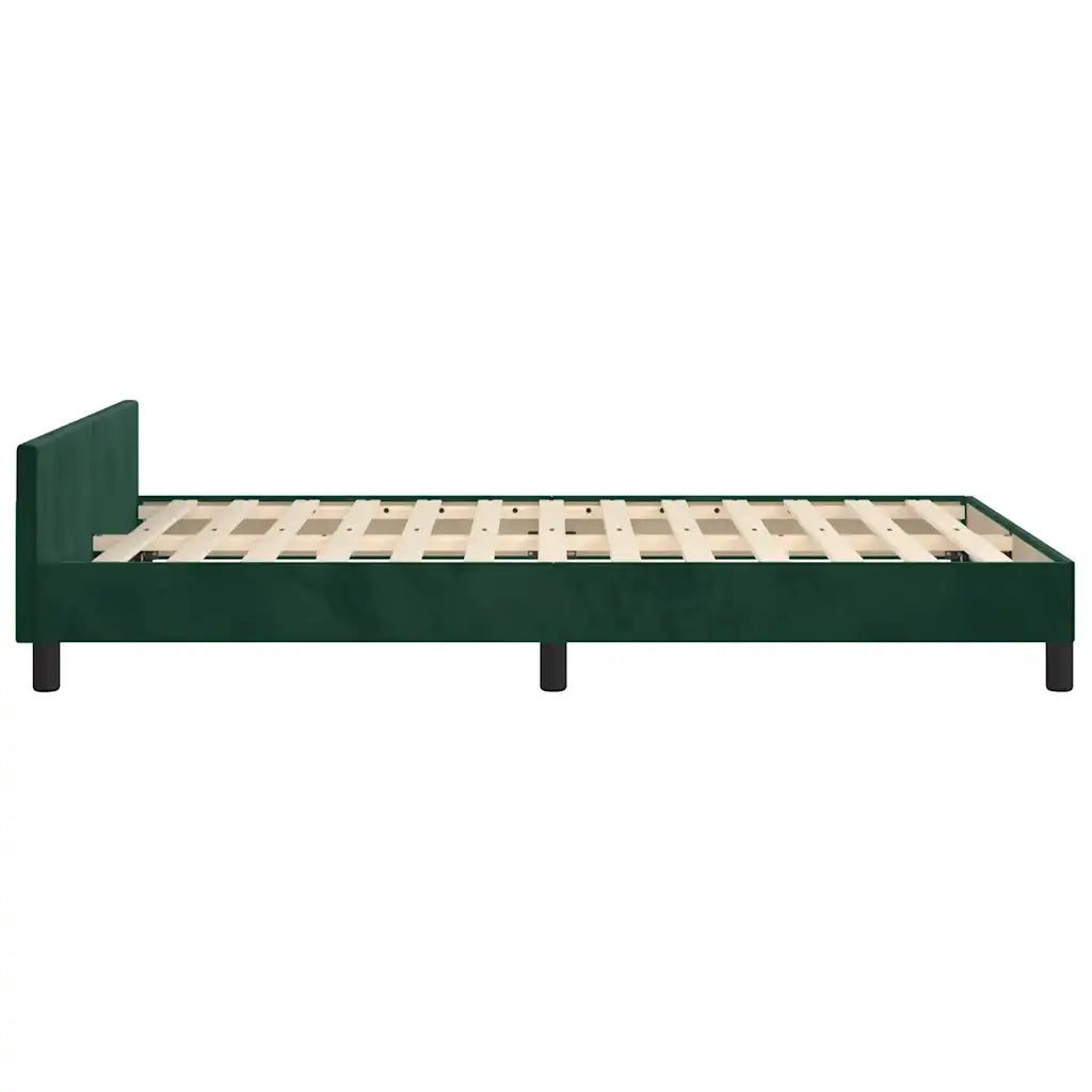 Giroletto senza Materasso-Struttura Letto Verde Scuro 120x200 cm in Velluto 926495