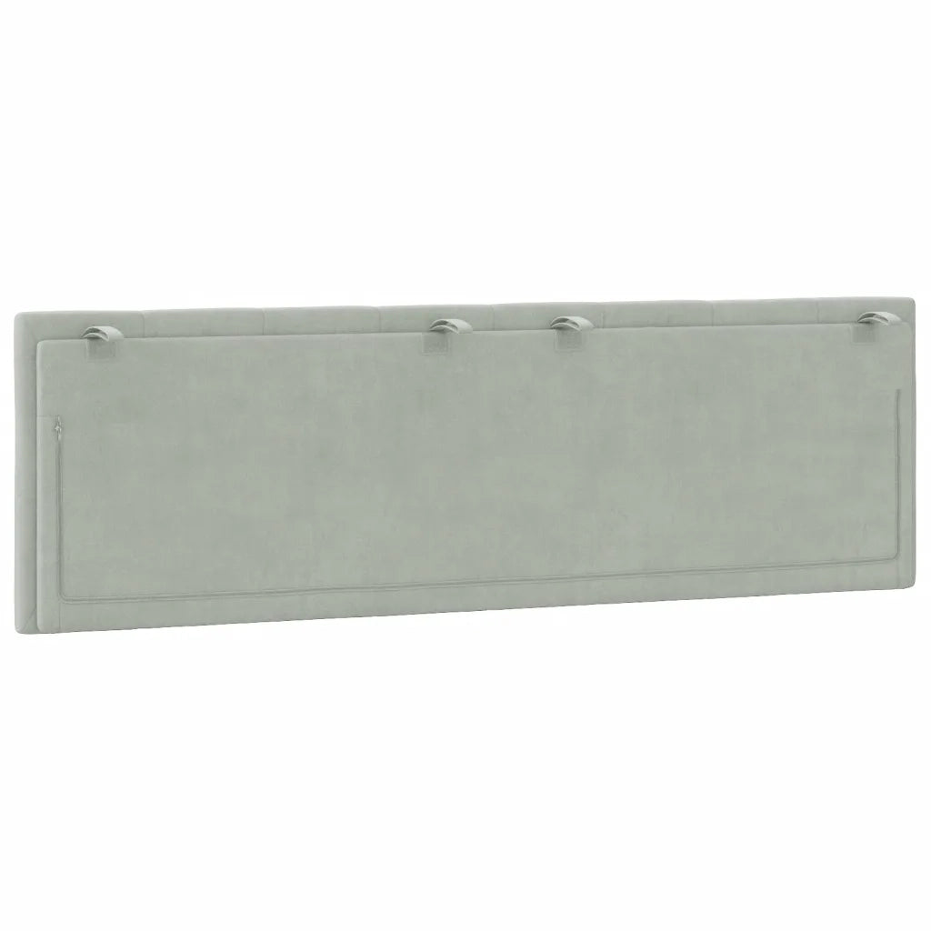 Cuscino Testiera Hanko Grigio Chiaro 152 cm in Velluto 374695