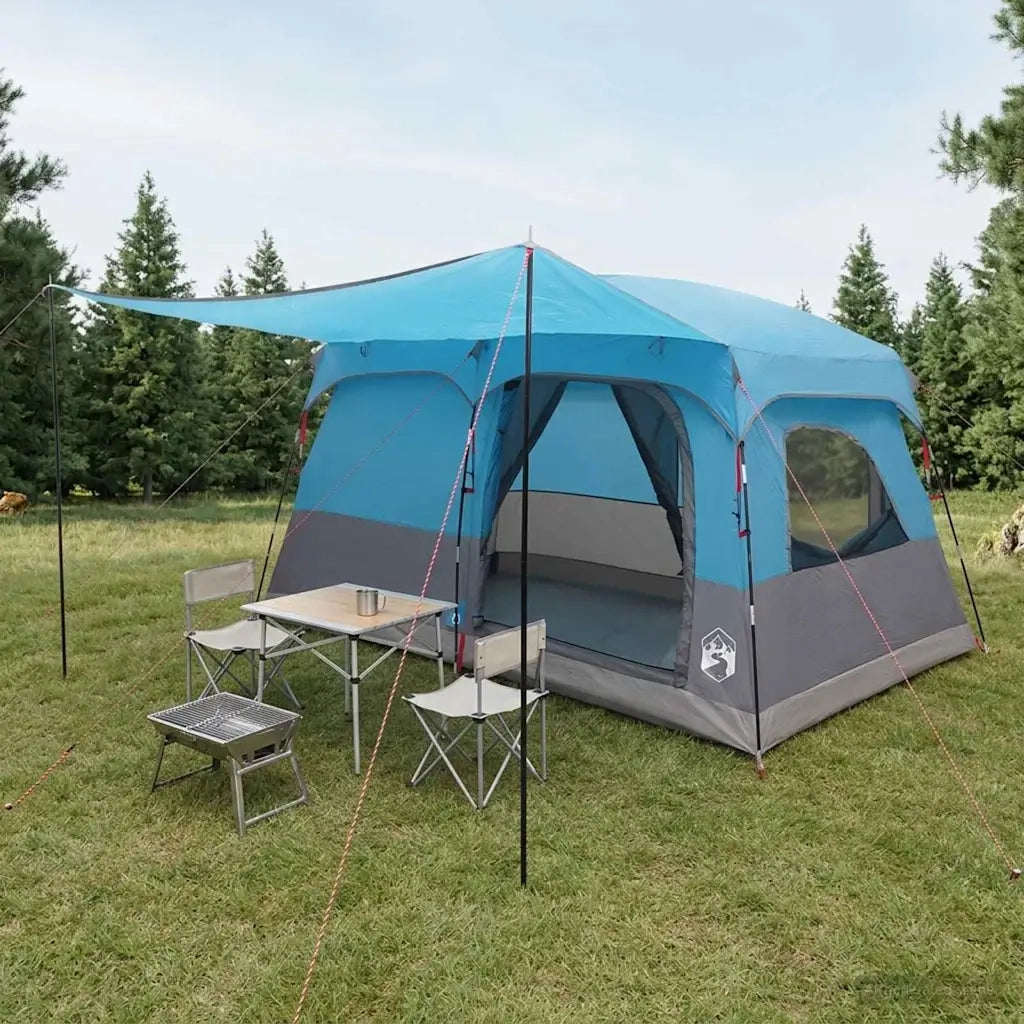 Tenda Familiare con tetto Blu 320 x 210 x 180 cm Poliestere 42028490