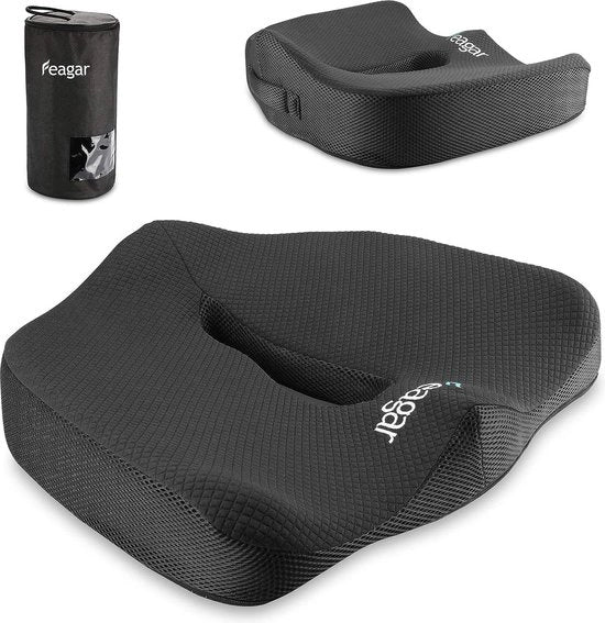 cuscino di schiuma espansa, cuscino ergonomico per seggiolino auto seggiolino per rollator, cuscino per schiena cuscino per seggiolino esterno, nero