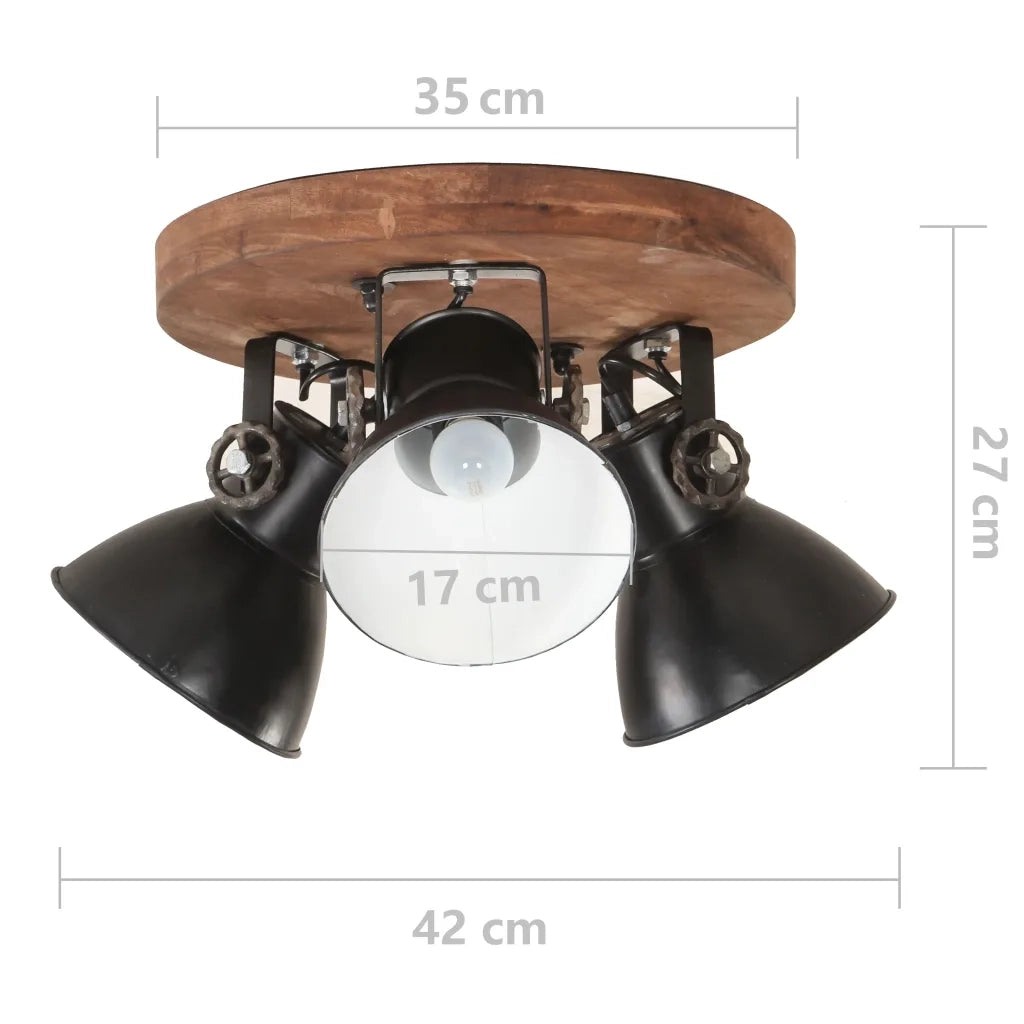 Lampada a Sospensione Industriale 25 W Nero 42x27 cm E27 CFW6896974