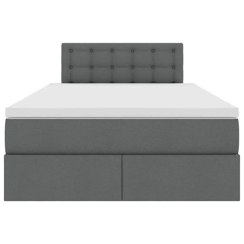 Letto con contenitore e materasso Grigio scuro 120 x 190 cm 3370621