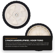 Vite di Accoppiamento per Toro - 2 Ruote - Diametro Ruota 8" - Diametro Bucato 1/2" - Larghezza Nastro 3/4" - Compatibile con diversi modelli - Ruota di Taglio