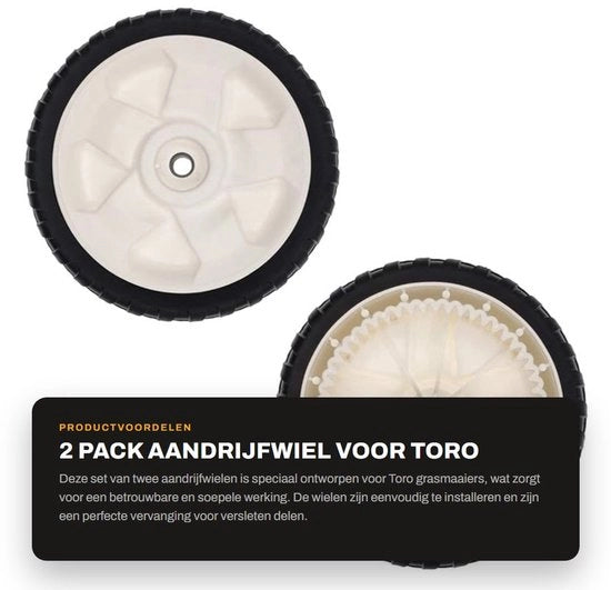 Vite di Accoppiamento per Toro - 2 Ruote - Diametro Ruota 8" - Diametro Bucato 1/2" - Larghezza Nastro 3/4" - Compatibile con diversi modelli - Ruota di Taglio