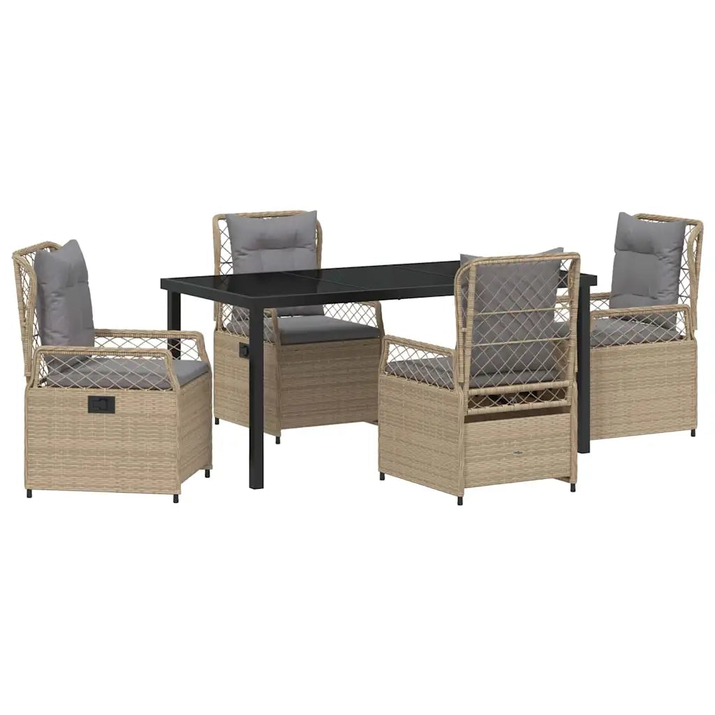 Set da Pranzo per Giardino 5 pcs Beige e Grigio Chiaro 3381005