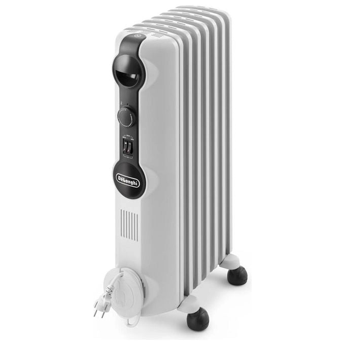 De'Longhi TRRS0715 Radia S Radiatore ad Olio 7 Elementi 1500 W 3 Livelli di Potenza per ambienti fino a 45 m³ colore Bianco