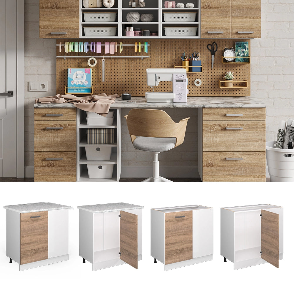 Vicco Armadio universale ad angolo Sonoma 86 cm con anta, senza piano di lavoro